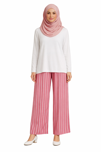 Women’s Striped Wide-Leg Palazzo Pant