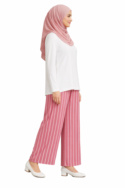 Women’s Striped Wide-Leg Palazzo Pant
