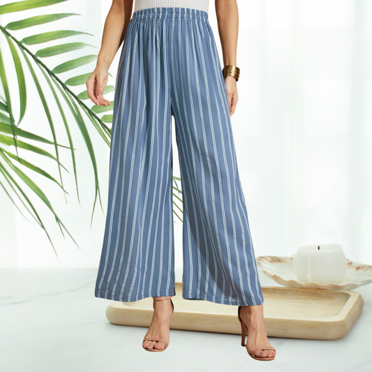 Women’s Striped Wide-Leg Palazzo Pant