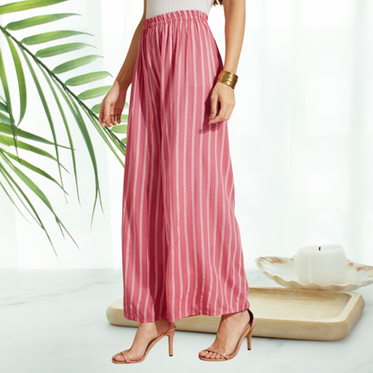 Women’s Striped Wide-Leg Palazzo Pant